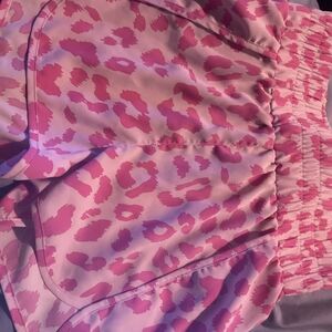 SHEIN Pink Patterned Athletic Shorts